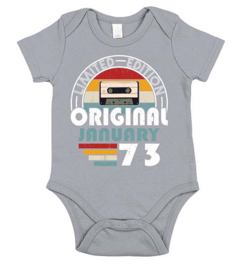 50th birthday january 1973 original 1973 Short Sleeve Baby One-Piece