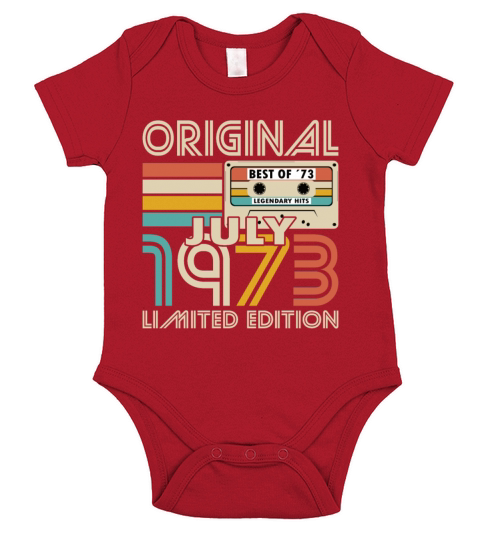 50th birthday july 1973 original 1973 Short Sleeve Baby One-Piece