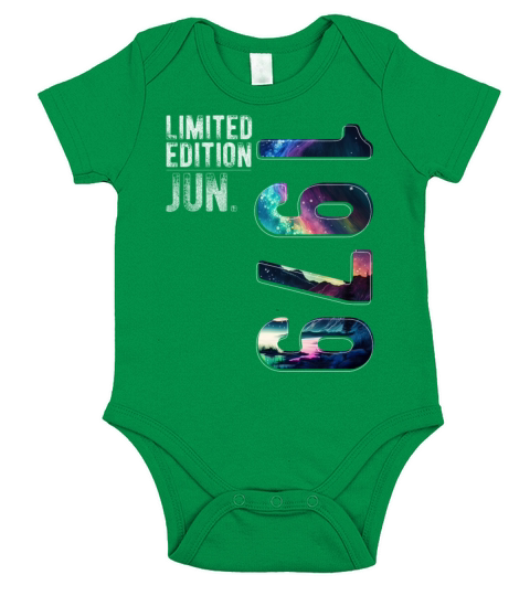 Limited Edition 1979 June Birthday Polar Lights Short Sleeve Baby One-Piece