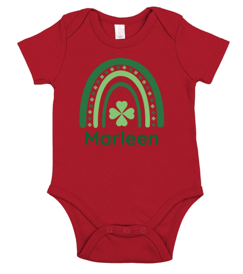 Marleen Clover Charm Boho Rainbow Short Sleeve Baby One-Piece