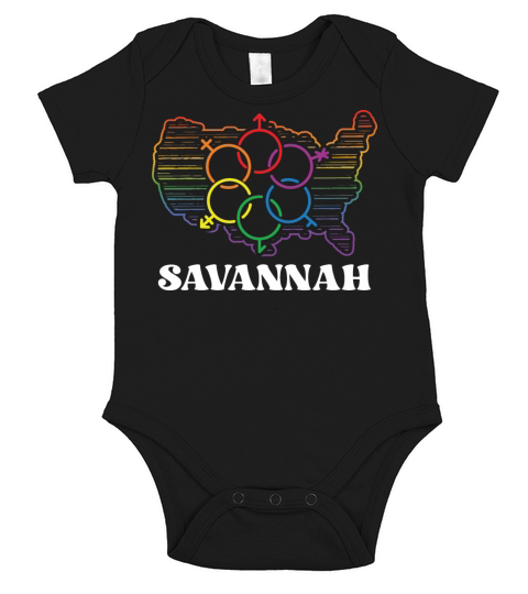 Savannah Pride Flag Pride Month LGBTQ Flag LGBT Co Short Sleeve Baby One-Piece