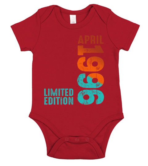 Since April 1996 Year 1996 Retro Vintage 1996 Short Sleeve Baby One-Piece