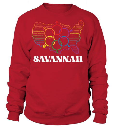 Savannah Pride Flag Pride Month LGBTQ Flag LGBT Co Sweatshirt Unisex