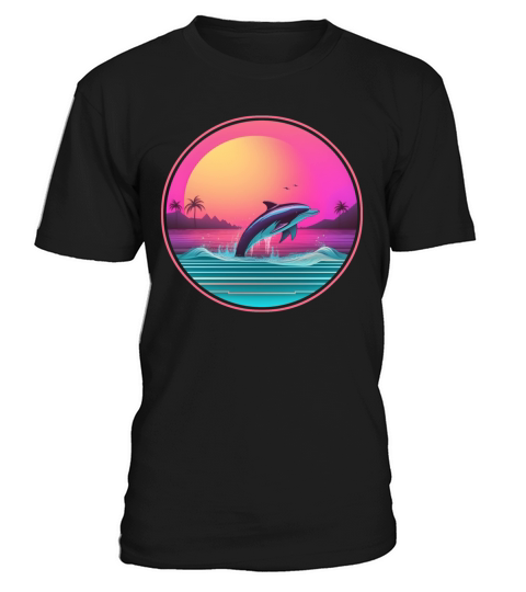 80s 90s Style Dolphin Vintage T-Shirt Unisex