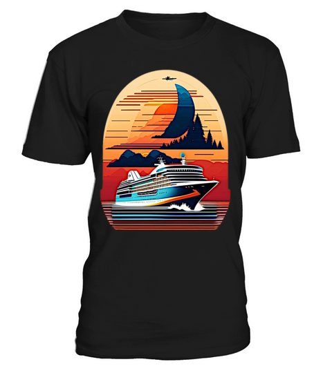 Vintage design with cruise ship T-Shirt Unisex