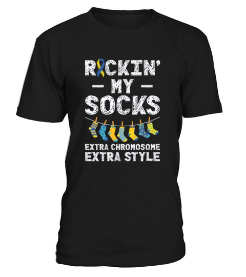 World Down Syndrome Day Awareness Rocking Socks T-Shirt Unisex