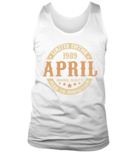 April 1989 Vintage Birthday Present Tank Top Unisex