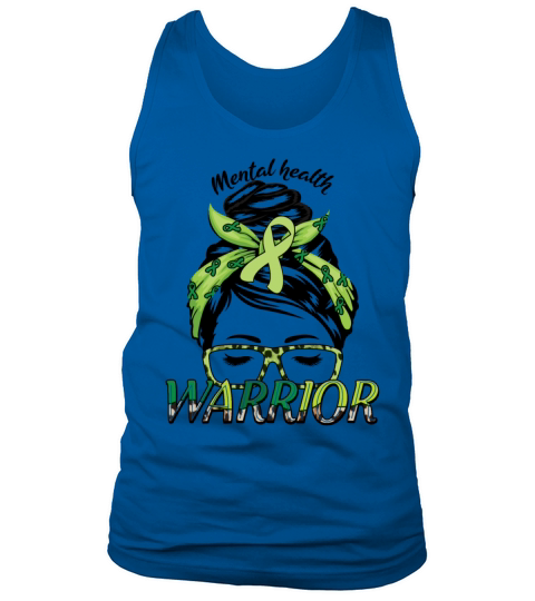 Green Mental Health Warrior Awareness Month Tank Top Unisex