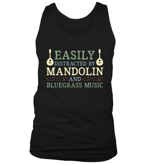 Mandolin Easily Distracted By Bluegrass Music Tank Top Unisex