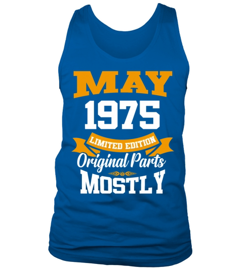 May 1975 Vintage Birthday Present Tank Top Unisex