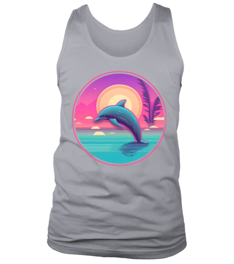 Vintage 80s 90s Nostalgic Dolphin Lovers Tank Top Unisex
