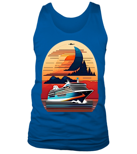 Vintage design with cruise ship Tank Top Unisex