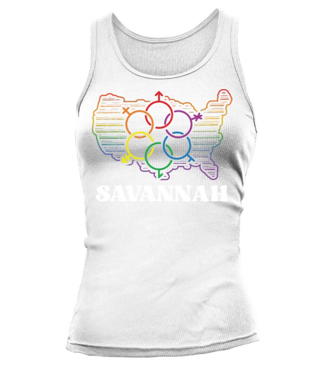 Savannah Pride Flag Pride Month LGBTQ Flag LGBT Co Tank top Woman