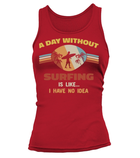 Surfing Funny surfer Vintage Retro sunset design Tank top Woman