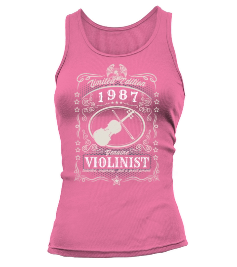 Vintage 1987 Violinist Birthday Gift Violin Player Tank top Woman