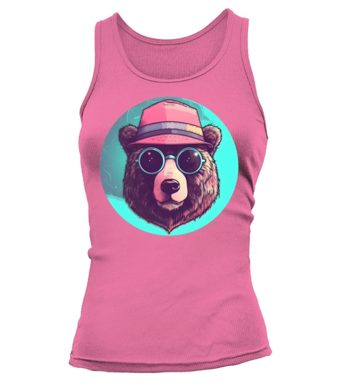 Vintage 80s 90s Style for Bear Lovers Tank top Woman