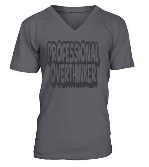 Professional Overthinker Vintage Quote V-Neck T-shirt