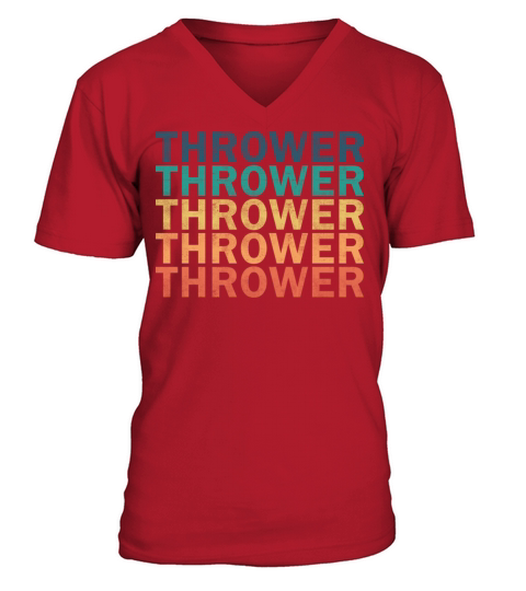 Thrower Name T Shirt - Thrower Vintage Retro Name V-Neck T-shirt