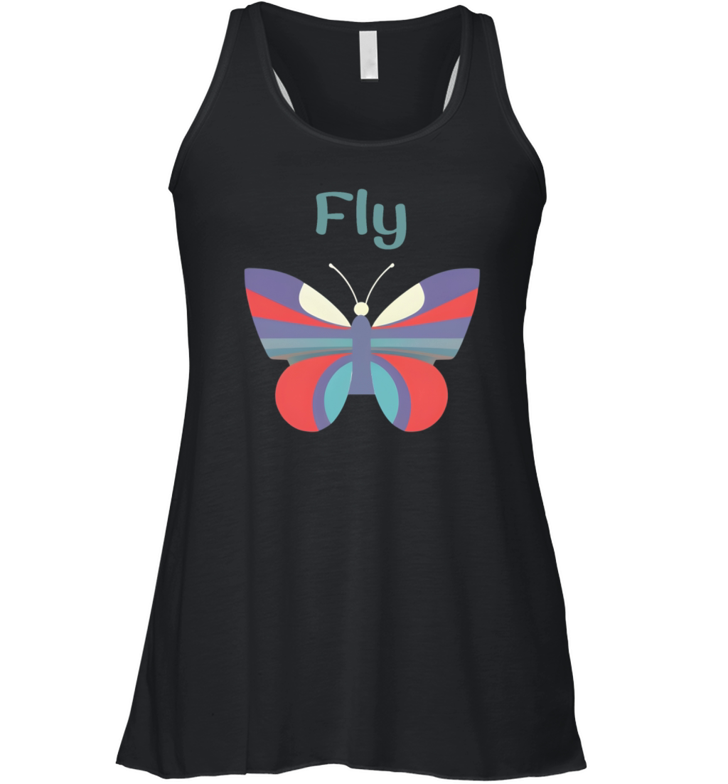 butterfly pattern Women's Flowy Tank Top