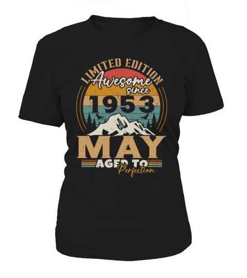 Vintage Born In May 1953 Birthday Gift Women's T-Shirt