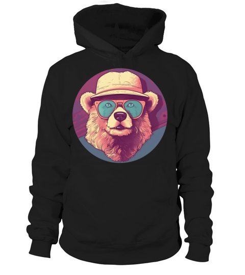 Retro Vintage Bear Lovers Style Hoodie Unisex