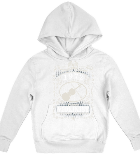 Vintage 1972 Violinist Birthday Gift Violin Player Kids Hoodie