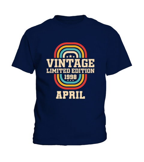 25th birthday April vintage 1998 vintage Kids T-Shirt