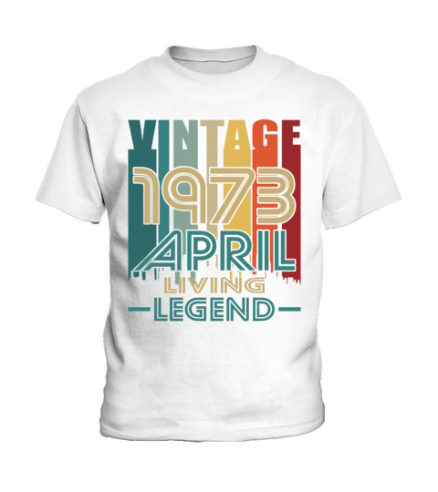 50th birthday april 1973 vintage 1973 Kids T-Shirt
