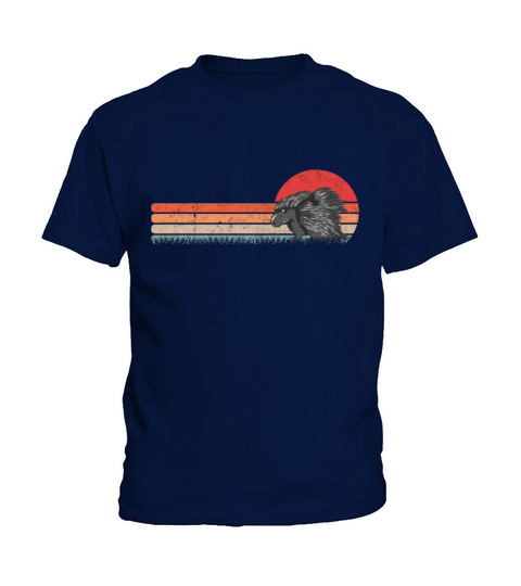 Porcupine Vintage Retro Kids T-Shirt
