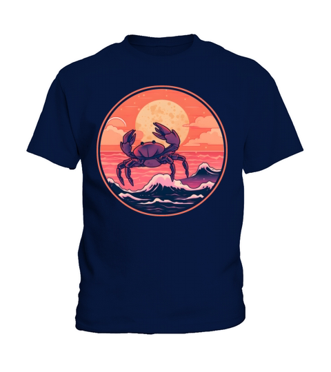 Retro Crab Lovers Vintage Kids T-Shirt