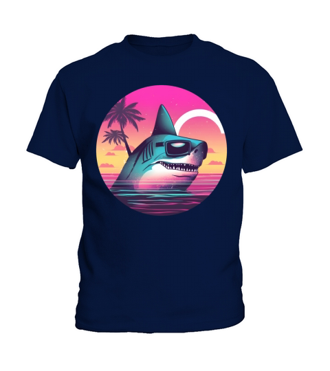 Retro Shark Lovers Vintage Kids T-Shirt