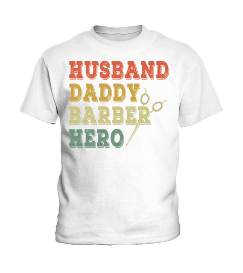 Vintage Barber Daddy Best Dad Happy Fathers Day Kids T-Shirt