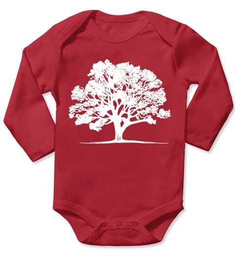 Beautiful Tree In The Field In The Horizon Long Sleeve Baby One-Piece