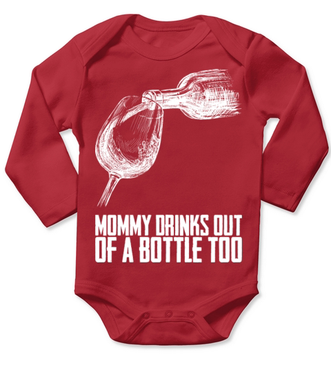 Drinking Wine Red Wine Gift Long Sleeve Baby One-Piece