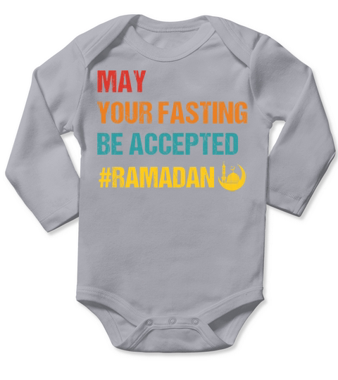 May Your Fasting Be Accepted - Ramadan Kareem Long Sleeve Baby One-Piece