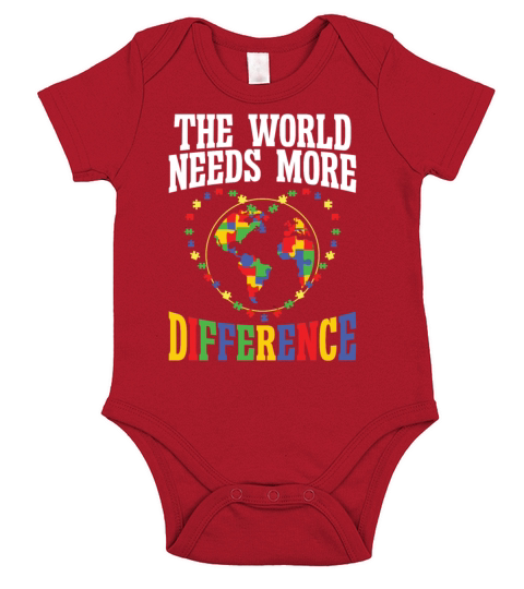 Autism world needs difference autism awareness Short Sleeve Baby One-Piece