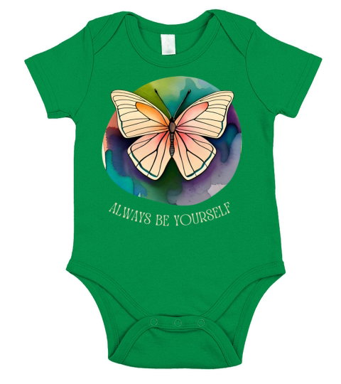 Butterflies pattern Short Sleeve Baby One-Piece