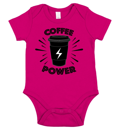 Coffee Power Short Sleeve Baby One-Piece