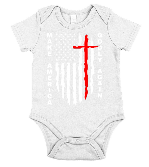 Make America Godly Again Christianity Symbol Short Sleeve Baby One-Piece