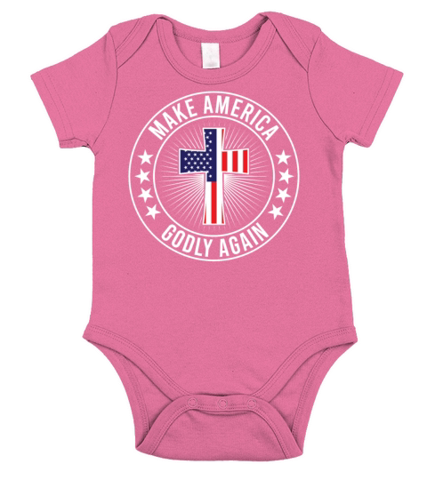 Make America Godly Again Christianity Symbol Short Sleeve Baby One-Piece