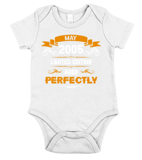 May 2005 Vintage Birthday Present Short Sleeve Baby One-Piece