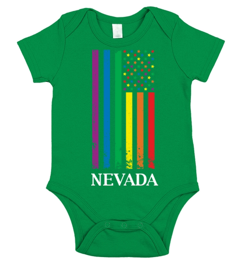 Nevada Pride Month Pride Flag LGBT Community LGBTQ Short Sleeve Baby One-Piece
