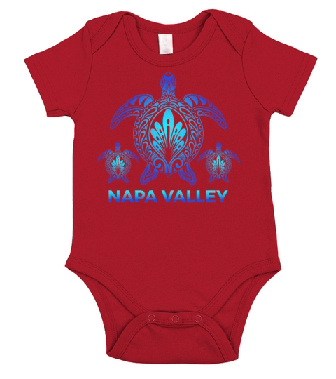 Vintage Napa Valley California CA Turtle Souvenirs Short Sleeve Baby One-Piece