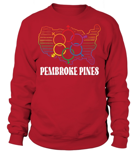 Pembroke Pines Pride Month Pride Flag LGBT Communi Sweatshirt Unisex