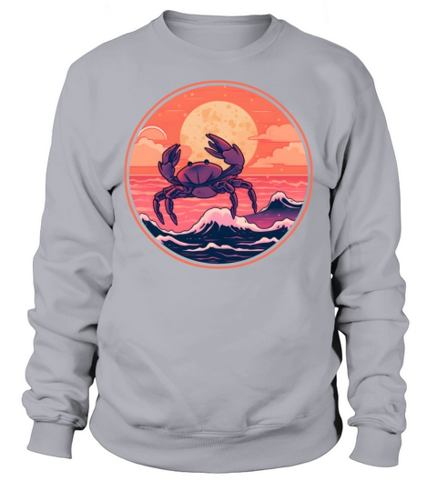 Retro Crab Lovers Vintage Sweatshirt Unisex