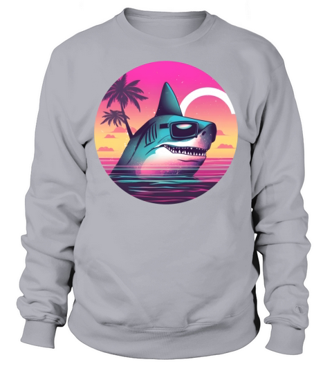 Retro Shark Lovers Vintage Sweatshirt Unisex