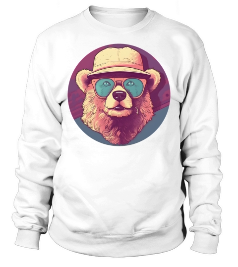 Retro Vintage Bear Lovers Style Sweatshirt Unisex