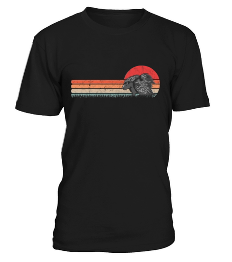 Porcupine Vintage Retro T-Shirt Unisex