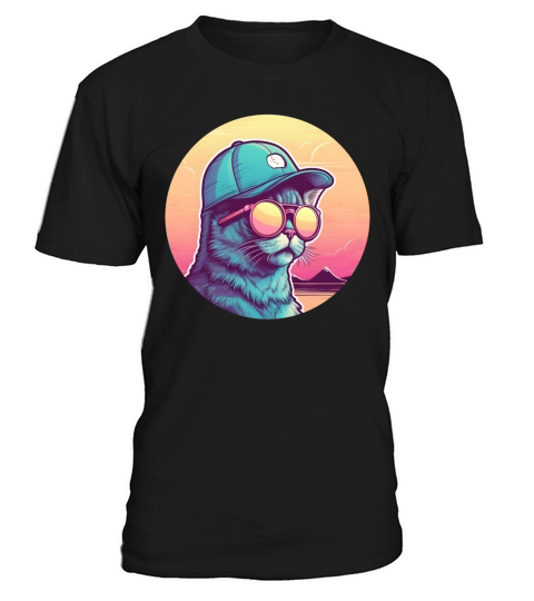 Retro Style 80s 90s Vintage Cat Lovers T-Shirt Unisex