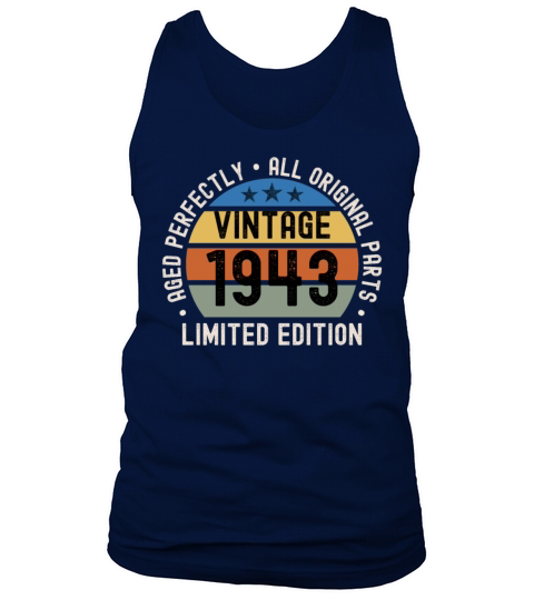 80th Birthday Vintage 1943 Tank Top Unisex